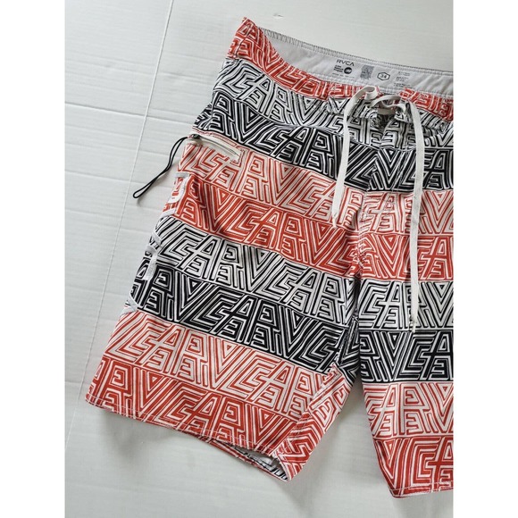 RVCA Red and Black Athletic Shorts - Picture 2 of 10